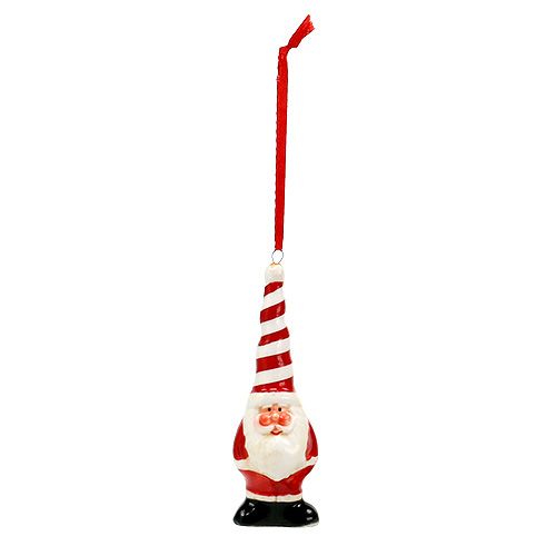 Floristik24 Figurine décorative en céramique Père Noël Père Noël à suspendre 11 cm 1 pièce