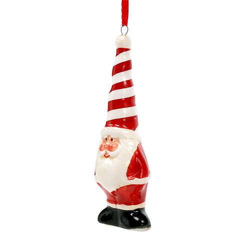 Floristik24 Figurine décorative en céramique Père Noël Père Noël à suspendre 11 cm 1 pièce