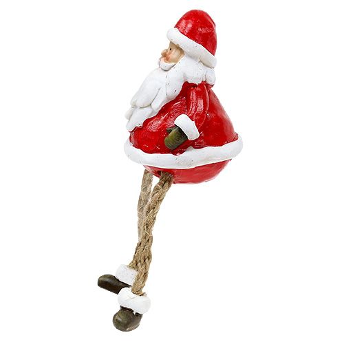 Floristik24 Figurine décorative Père Noël assis 6.5cm L10cm 4pcs