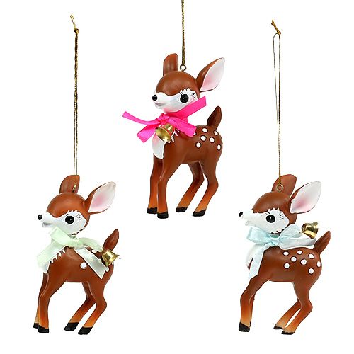 Floristik24 Figure à décorer Bambi 10cm ass. 3st