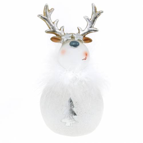 Floristik24 Figurine décorative cerf blanc 17cm