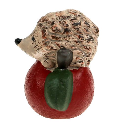 Floristik24 Figurine décorative hérisson sur pomme en céramique 7,5 cm