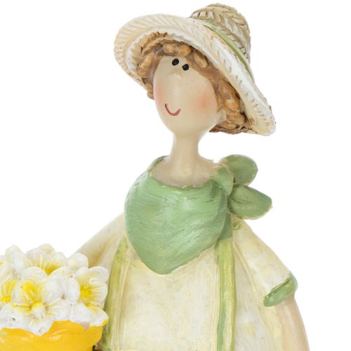Figurines décoratives décoration de table de jardinier été vert jaune 16,5×5,5cm 2pcs | Floristik24.be