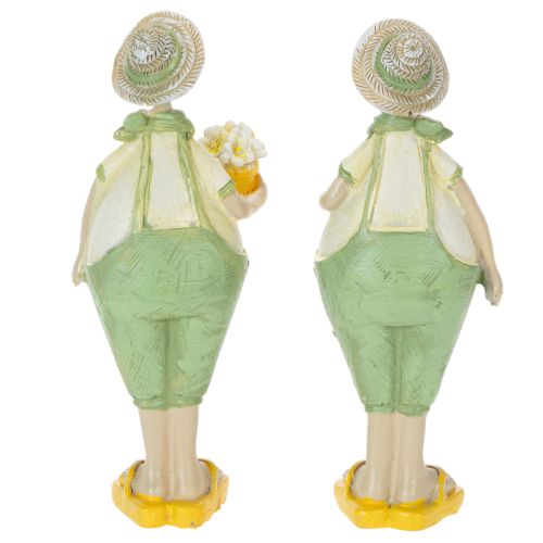 Figurines décoratives décoration de table de jardinier été vert jaune 16,5×5,5cm 2pcs | Floristik24.be