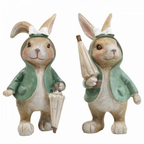 Article Figurines déco lapin déco avec ombrelle H10,5cm 4pcs