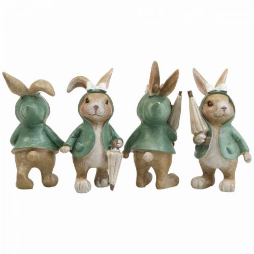 Floristik24 Figurines déco lapin déco avec ombrelle H10,5cm 4pcs