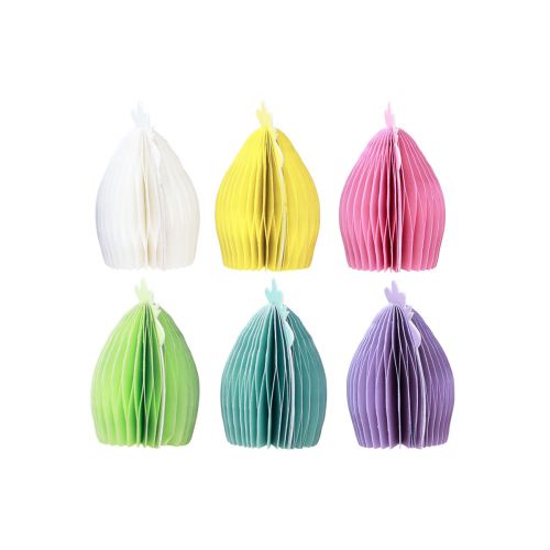 Article Poulets décoratifs en papier nid d'abeille Pâques 11×6,5×12cm 6pcs