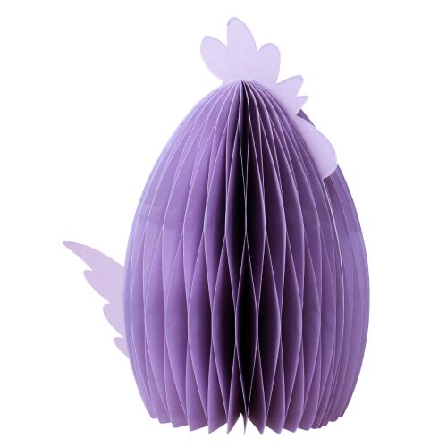 Article Figurines décoratives poulet en nid d&#39;abeille jaune vert violet 18,5x12x20cm 3pcs