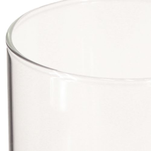 Article Verre décoratif, décoration de table, vase à fleurs incolore Ø9cm H15cm