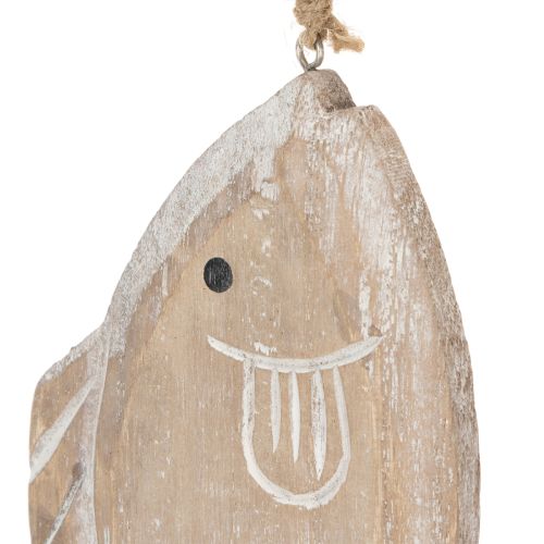 Crochet déco poisson en bois 21cm 2pcs | Floristik24.be