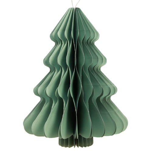 Floristik24 Cintre décoratif sapin en papier Noël menthe argent H40cm 2pcs