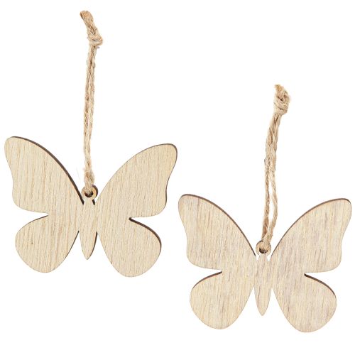 Article Cintre décoratif décoration papillon bois vert naturel 5×6cm 12 pcs