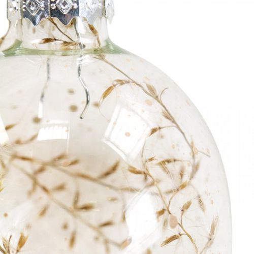 Article Cintre décoratif en verre d'oeuf rempli de décoration de Pâques à suspendre 5x8cm 6 pcs