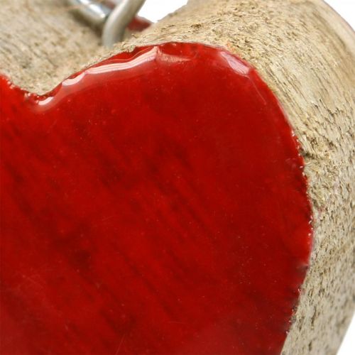 Floristik24 Cintre décoratif coeurs en bois coeurs décoratifs rouges Ø5–5,5cm 12 pièces