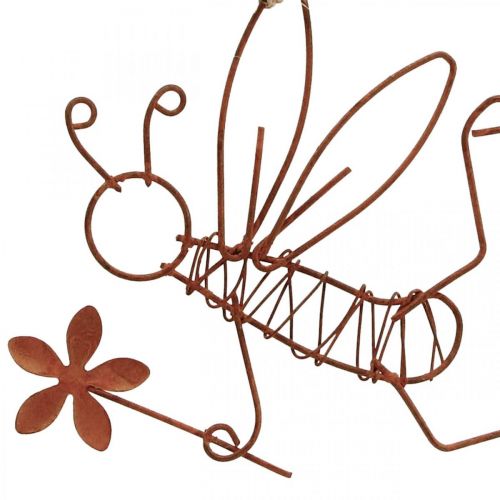 Floristik24 Cintre déco métal abeilles déco cintre rouille 9x6.5cm 6pcs