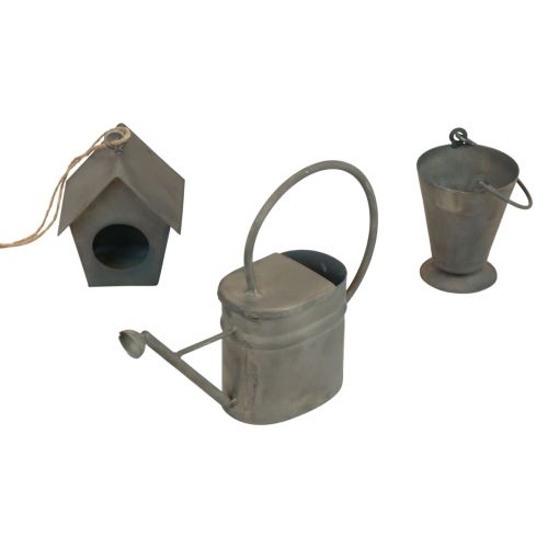 Cintre décoratif métal décoratif jardin gris vintage 5-15cm lot de 3