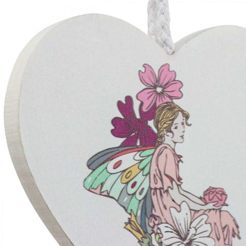 Article Coeur décoratif à suspendre, décoration pendentif coeur elfe 12cm 6pcs