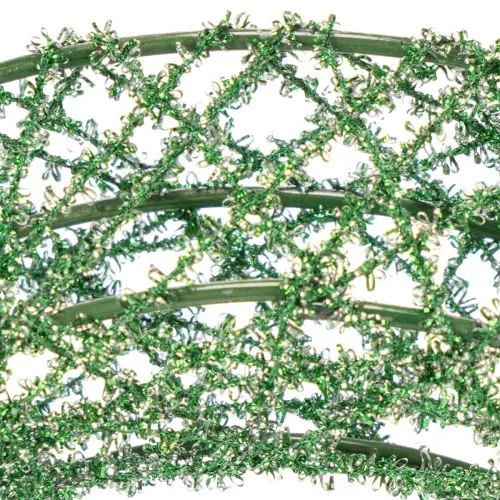 Couronne décorative en treillis métallique vert pour projets de bricolage, 19 cm, 2 pièces | Floristik24.be