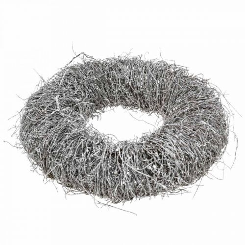 Floristik24 Couronne déco nature, couronne de vigne, couronne naturelle Ø25cm blanc