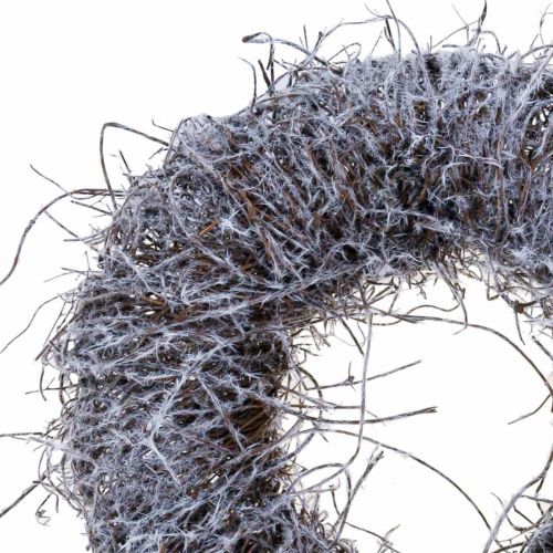Couronne déco nature, couronne de vigne, couronne naturelle Ø25cm neigée