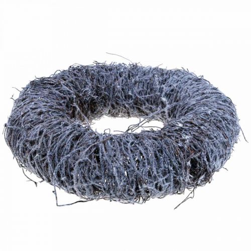 Article Couronne déco nature, couronne de vigne, couronne naturelle Ø35cm neigée