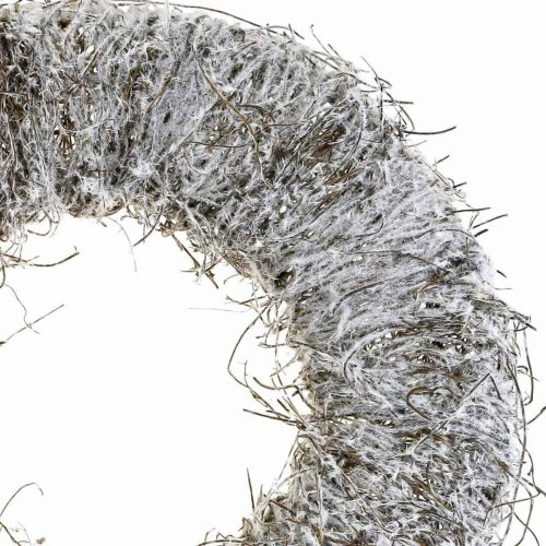 Couronne déco nature, couronne de vigne, couronne naturelle Ø45cm neigée