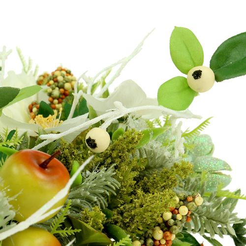 Floristik24 Guirlande décorative avec des roses Ø40cm blanc, vert