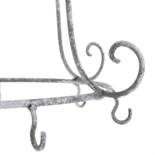 Article Couronne décorative à suspendre Ø 25 cm H. 24 cm gris