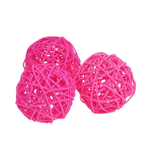 Boules décoratives rose Ø7cm 18 pcs