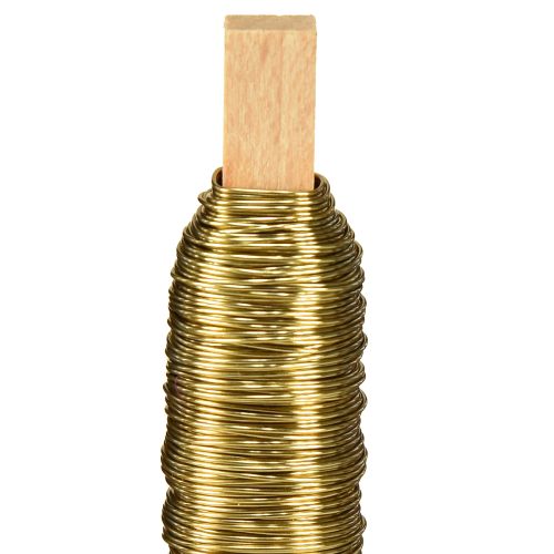 Article Fil d&#39;enrubannage décoratif en fil émaillé doré 0,50 mm 50 m 100 g