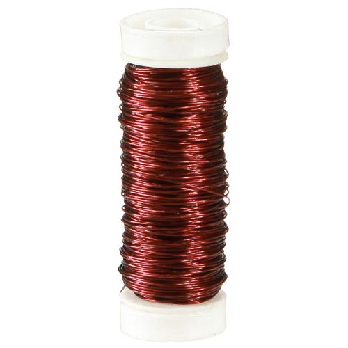 Floristik24 Fil Décoratif Email Ø0.30mm 30g/50m Bordeaux