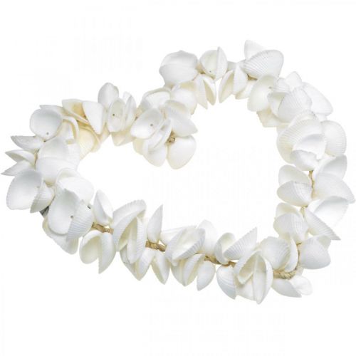Floristik24 Coeur coquillage, décoration Saint Valentin maritime, coeur décoratif fait de coquillages, décoration mer 34×34cm