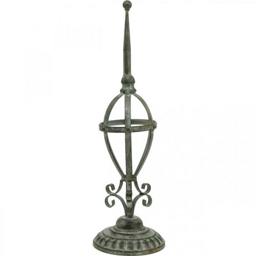 Porte-couronne métal aspect antique, décoration de table shabby chic H51cm