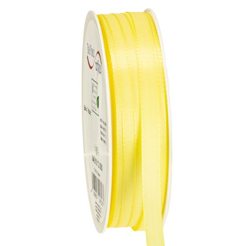 Ruban décoratif taffetas ruban cadeau jaune clair 10 mm 50 m