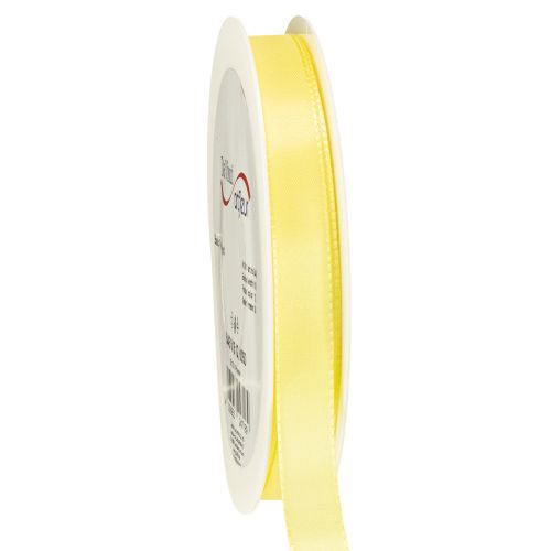 Ruban décoratif taffetas ruban cadeau jaune clair 15 mm 50 m