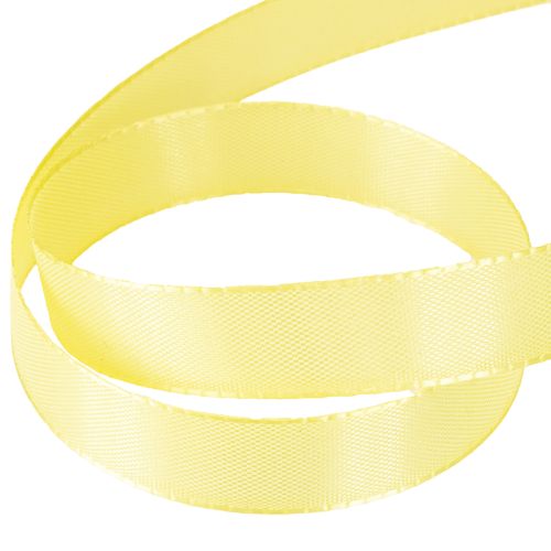 Article Ruban décoratif taffetas ruban cadeau jaune clair 15 mm 50 m