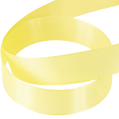 Article Ruban décoratif taffetas ruban cadeau jaune clair 25 mm 50 m