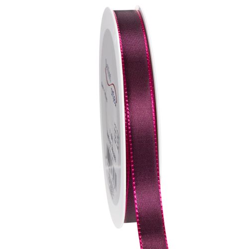 Article Ruban cadeau étroit en taffetas pour décorations créatives, 15 mm de large, 50 m de long