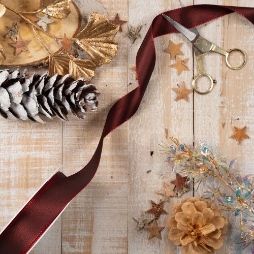 Ruban cadeau, ruban en taffetas élégant et brillant pour les occasions festives, 25 mm de large, 50 m de long | Floristik24.be