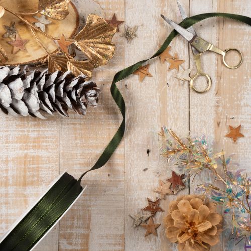 Ruban décoratif, ruban taffetas étroit pour emballage cadeau créatif, 10 mm de large, 50 m de long | Floristik24.be