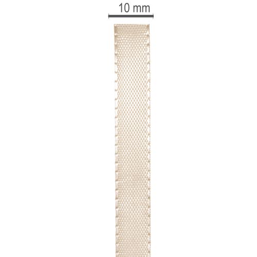 Ruban cadeau beige étroit, ruban fin pour emballage, 10 mm de large, 50 m de long | Floristik24.be