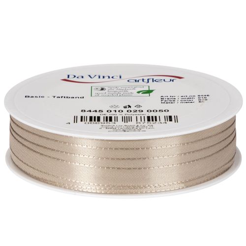 Ruban cadeau beige étroit,