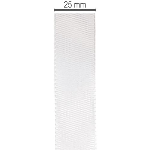 Ruban décoratif en taffetas blanc, 25 mm de large, 50 m de long | Floristik24.be