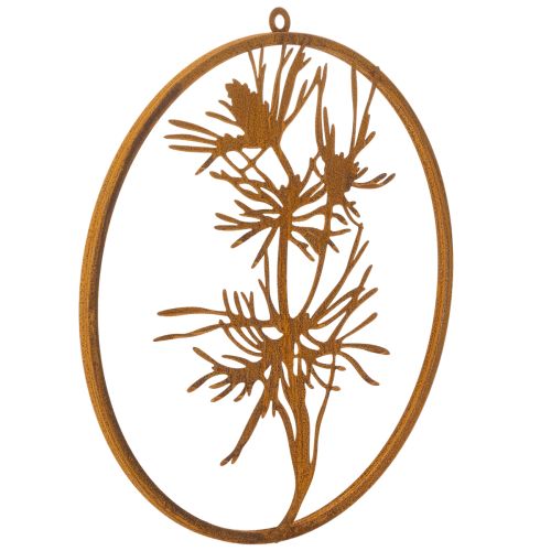 Anneau décoratif en métal, décoration murale en acier patiné, branche de pin, Ø38cm acheter | Floristik24.be