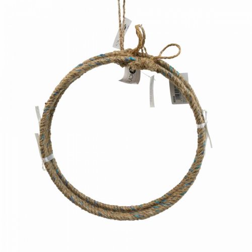 Floristik24 Anneau décoratif jute Scandi anneau décoratif à suspendre Ø25cm 4pcs