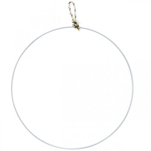 Floristik24 Anneau décoratif métal blanc pour suspendre anneau métallique Ø38cm 3 pcs