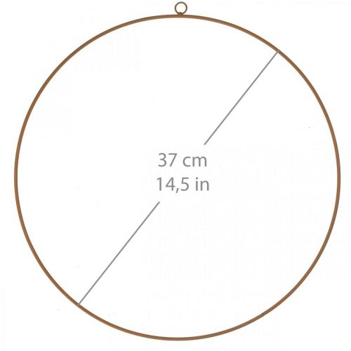 Floristik24 Cerceau décoratif, anneau en métal, anneau décoratif pour accrocher patine Ø37cm 3pcs