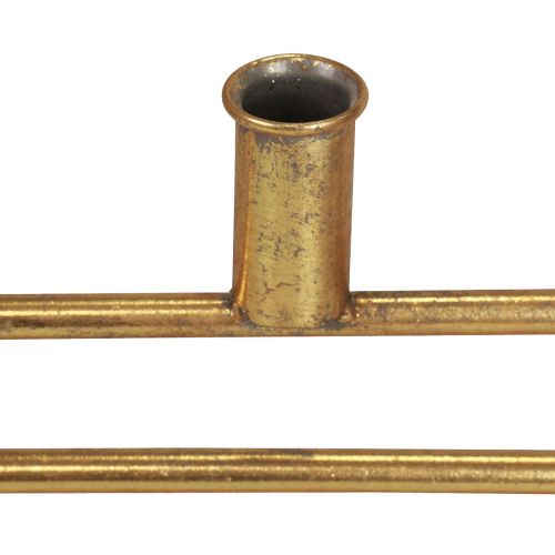 Article Anneau décoratif avec pied bougeoir décoration métal doré Ø44,5cm