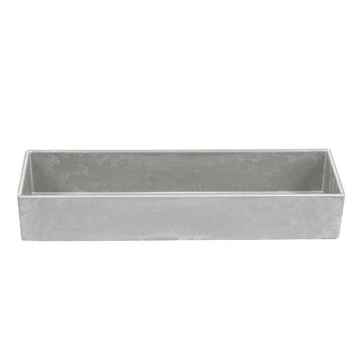 Article Bol décoratif carré gris 32cm x 10,5cm H5cm