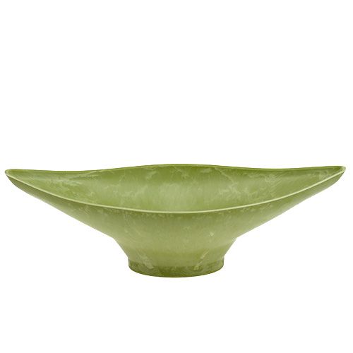 Floristik24 Bol décoratif vert clair 34cm x 17,5cm H10cm, 1p